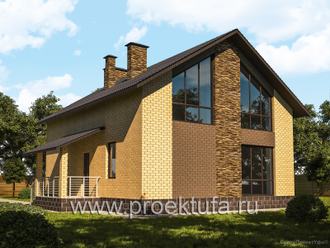 Готовый проект дома с мансардным этажом К/1-144кв.м.