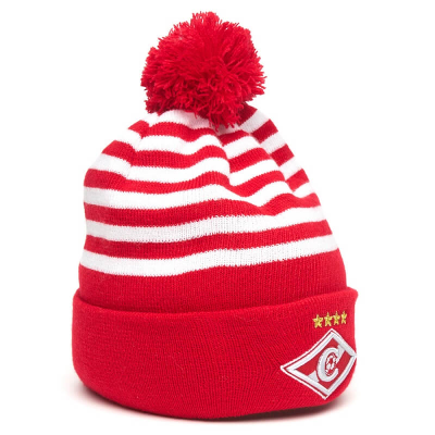 Шапка ФК СПАРТАК красно-белая 11362