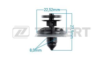 КЛИПСА КРЕПЕЖНАЯ ZEKKERT BE-2489