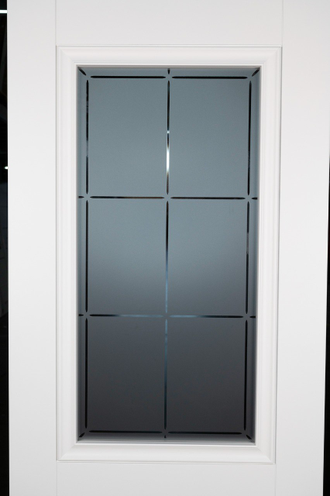 Дверь эмалевая со стеклом "Прага 2" эмаль белая