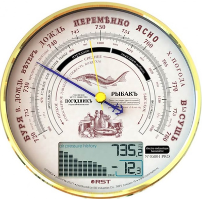 Барометр RST 05804 "Рыбак"