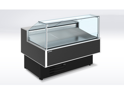 Витрины серии GAMMA Quadro LED FISH, глубина выкладки 760 мм, стандартный Ral 3004.