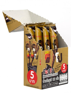 Палочки бисквитные Мини ТОППО с какао начинкой, Lotte 11гр