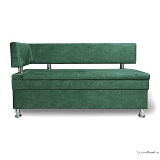 Кухонный ДИВАН "ФОРУМ-4" с боковой спинкой, Зеленый Левый