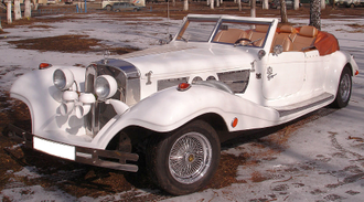 Экскалибур Фантом Кабриолет (Lincoln Excalibur Phantom Cabrio) белый