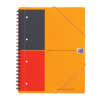 Бизнес-тетрадь Oxford Meetingbook А4+ 80л, с папкой, линейка 100104296