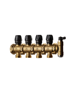 Сегментный коллектор в сборе 3/4"х3/4" на 4  выхода