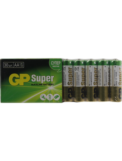 Батарейка AA щелочная GP Super 15A-2CRVS30 1.5V 30 шт