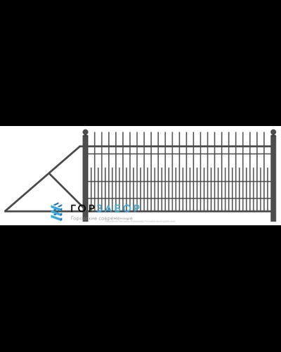 Установка откатные сварные ворота для забора SZ15-06 для дачи купить