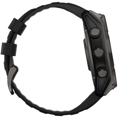 Часы Garmin Fenix 8 —51mm Solar Sapphire Carbon Gray DLC Titanium Black / Pebble Gray