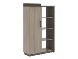 Стеллаж комбинированный на 4 секции с дверью