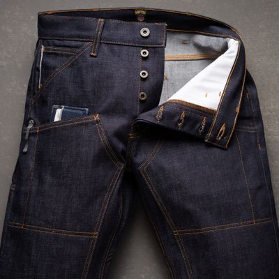 Джинсы =Brave Star= Die Hard Double Knee 14oz Hardline Japan Selvage Denim Jean