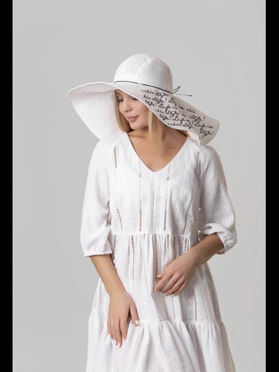 Шляпа - росчерк макси, белая