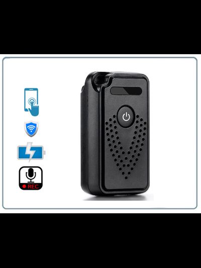 DE/AR1 Wi-Fi аудио диктофон, встроенный регистратор, доступ с мобильного (CamSC Pro), Непрерывная запись - режим - 6-7 часов. Режим А - 14 дней, Режим В до 20 дней.