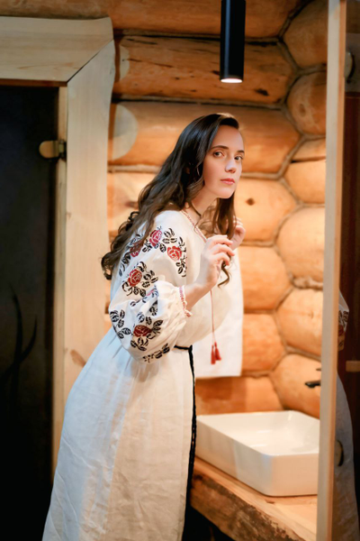 Платье рубаха "Розы"