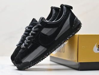 Nike Cortez Union x Sacai 4.0 Black (Черные) сбоку