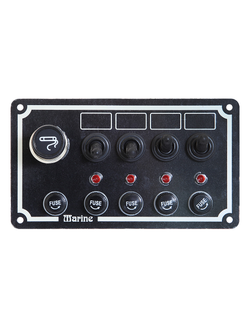 Панель выключателей, 4 тумблера, прикуриватель, черная