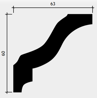 Карниз 1.50.105 - 60*63*2000мм