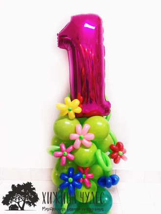 цифра из шаров на каркасе краснодар