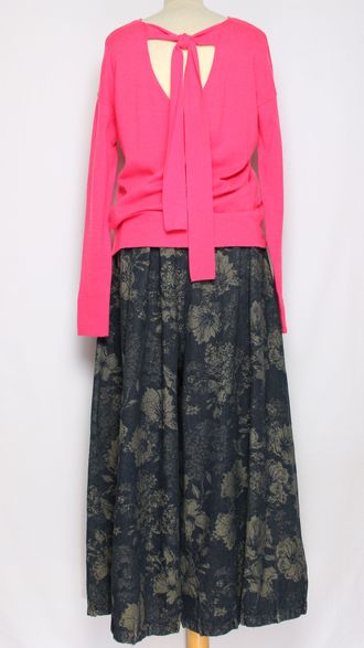 Джемпер тонкий "БАНТ СЗАДИ" фуксия р.48-52