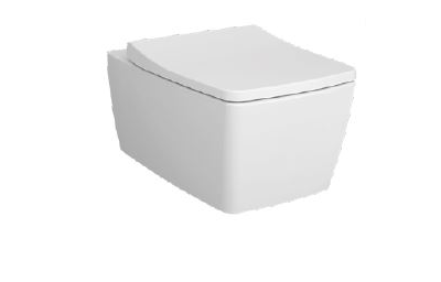 Комплект: подвесной безободковый унитаз VitrA Metropole Rim-Ex, с тонким сиденьем с микролифтом, инсталяцией и панелью управления, 9820B003-7201