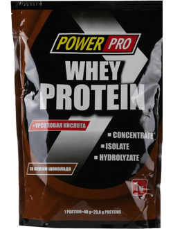 комплексный/WHEY PROTEIN (900 гр.) POWER PRO. Шоколад