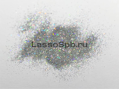 Глиттер блестки Серебро Голография 0,1 мм вес 1 кг