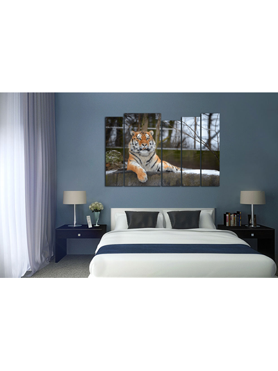 Модульная картина "Спокойный тигр"