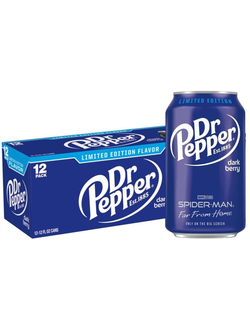 Газированный напиток Dr. Pepper Спайдермен Дарк Берри, 355мл