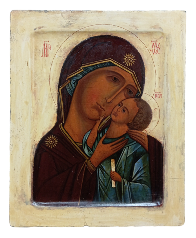 Корсунская икона Божией Матери, стилизованная "под старину"