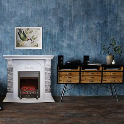 Электрокамин Атланта GR WT с очагом Fobos