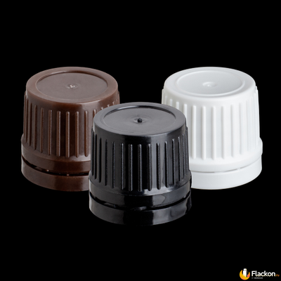 Резьбовой колпачок 18/410 с КПВ и капельным дозатором для стеклянных флаконов серии "Эфир"