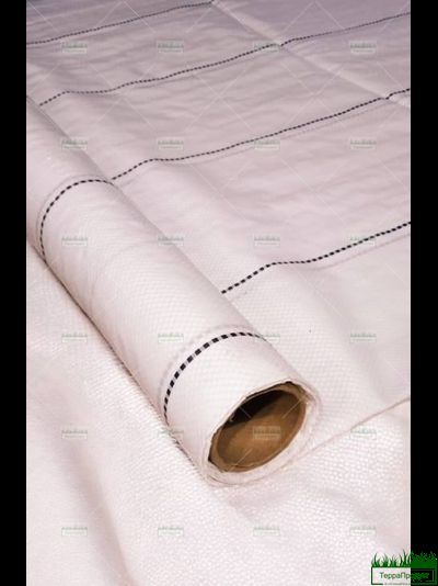 Агроткань ширина 3,2 м.п. ПППР 1600/100 УФ (100 м.п.) Белая, рулон 32 кг, 320 м2 пр-во "Террапродукт" (Россия)