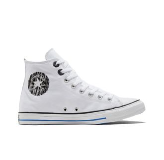 Кеды Converse Chuck Taylor All Star белые высокие с надписями