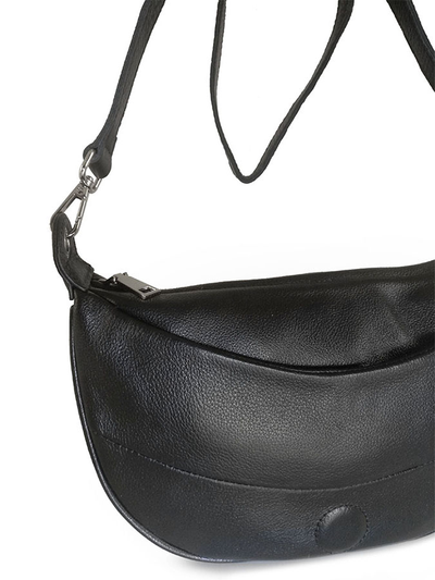 (АРТИКУЛ: 10064/1) СУМКА ЖЕНСКАЯ, НЕБОЛЬШАЯ, НАТУРАЛЬНАЯ КОЖА, ЧЕРНАЯ, С ПЛЕЧЕВЫМ РЕМНЕМ