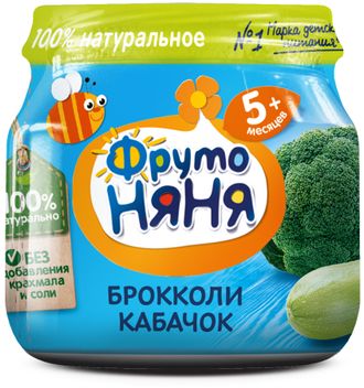 ФРУТОНЯНЯ 80г пюре Брокколи и кабачки