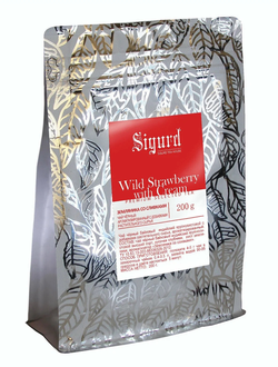 Чай SIGURD WILD STRAWBERRY WITH CREAM черный Земляника со сливками 200гр (КвадроПак)