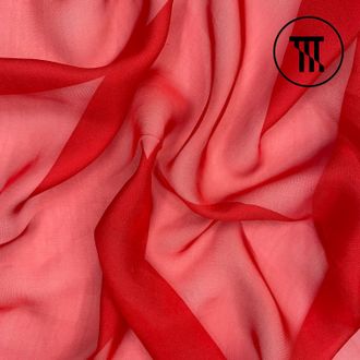 Шелк шифон, цв. Красный