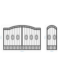 Ворота и калитка №005