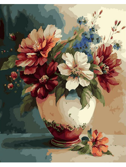 Картина по номерам OK11395 Эксклюзив!!! Цветы в вазе
