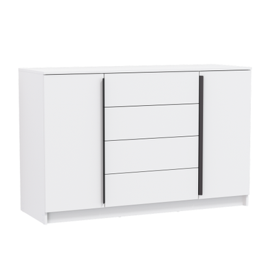 Брандо 67.11 Комод (белый / ДВПО: белый / фасады: ЛДСП белый)