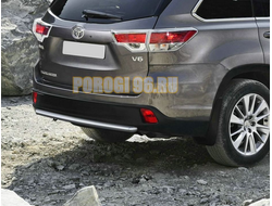 Защита заднего бампера d57 на Toyota Highlander 2010 - (Тойота хайлендер)