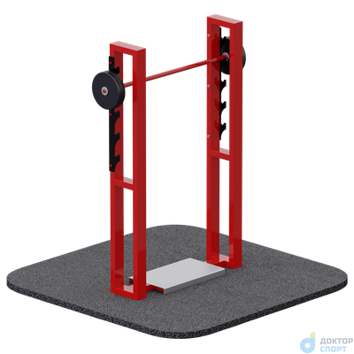 Уличный тренажер для приседания со штангой