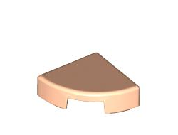Tile, Round 1 x 1 Quarter, Light Nougat (25269 / 6275872)