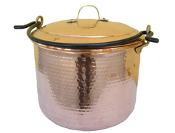 Медный котелок луженый крышкой Португалия (CopperCrafts) арт.1332