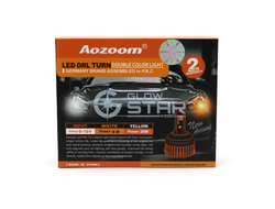 Aozoom ДХО в поворотники 1156/7440 (2 в 1) S25/T20 (BAU15S (PY21W)/WY21W) белый+оранжевый (комплект, 2шт)
