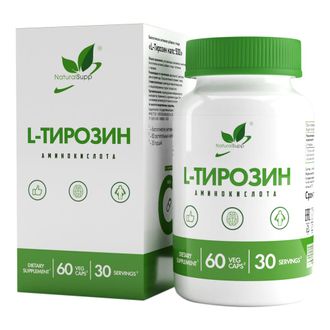 L-Тирозин (L-Tyrosine), VEG, 60 кап. (NaturalSupp)
