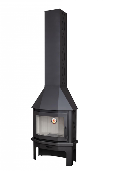 Камин Мюнхен пристенно-угловой графит / черный, Экокамин (Россия)