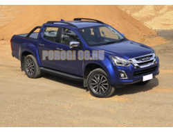 Пороги на Isuzu D-MAX 2016-2020 Black-Premium