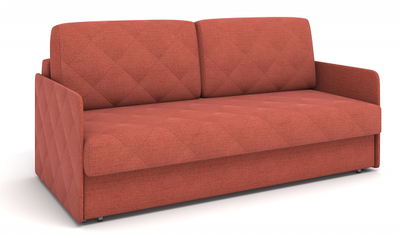 ДВУСПАЛЬНЫЙ КОМПАКТНЫЙ ПРУЖИННЫЙ ДИВАН-КРОВАТЬ ТУЛУЗА, МЕТАЛЛОСКЕЛЕТ С МЕХАНИЗМОМ ЕВРОКНИЖКА С УЗКИМИ ПОДЛОКОТНИКАМИ